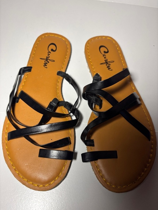 Curfew Shoes - Curfew Black Multi-Strap Slide Sandals